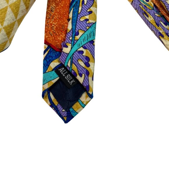 VTG Rush Limbaugh No Boundries Collection Sea Shells Beach Design 100% Silk Tie - Picture 4 of 8